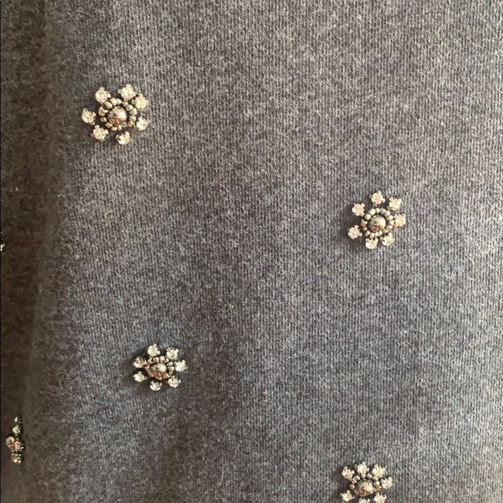 Adorable Gray Forever 21 Sweatshirt with Jewels S - Picture 3 of 8
